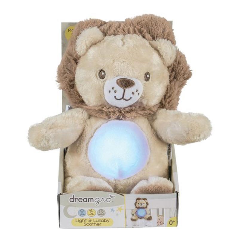 Momobebe Bedtime Plush Animal Toy Soother with Lights and Lullaby Tunes